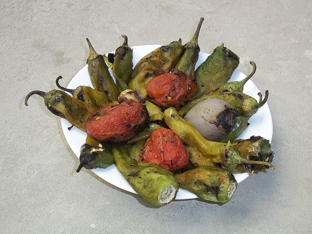 Grilled vegetables ready to serve